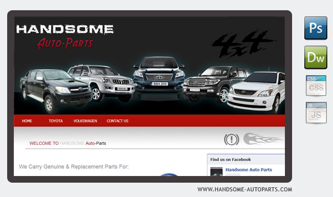 handsome auto parts website